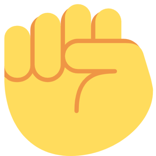 emoji da mão pedra